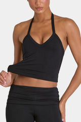 ButterCloud™ Crop Tank Top in Black