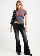 Grazia Low Rise Flare Denim Jeans