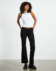 Syd Stretch Low Rise Bootleg Jeans Jet Black
