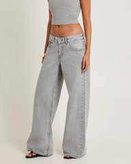 Rhue Wide Leg Jeans Ash Gray