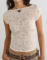 Nova Top in Lace Ivory