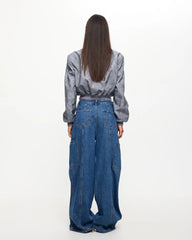 Veneda Baggy Denim Jeans in Bue