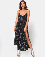 Hime Maxi Dress in Small Celestial Black X Princess Polly