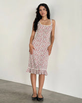 Bila Midi Dress in Pretty Ditsy