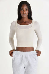 ButterCloud™ Layered Top in Coconut