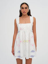 Andrea Embroidered Mini Dress