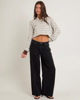 Low Slouch Denim Jeans Black Super Used