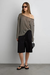 OVERSIZED STRIPED LONG SLEEVE TOP