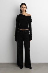 DRAPED OFF-SHOULDER TOP