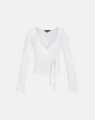 Lamae Wrap Top in Off White