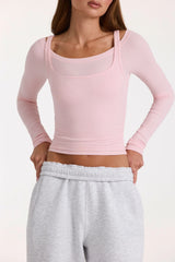 ButterCloud™ Layered Top in Blush