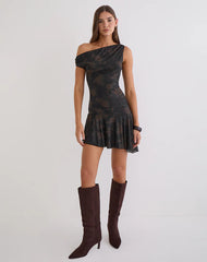 Tohari Mini Dress in Dynamic Rose