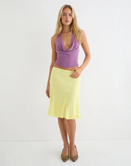 Bujou Cowl Top in Mesh Purple