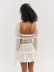 Lea Lace Long Sleeve Mini Dress