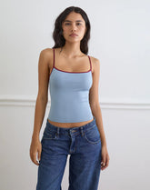 Jasila Vest Top in Blue