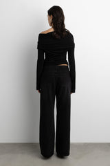 DRAPED OFF-SHOULDER TOP
