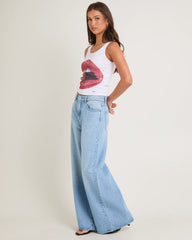 Mid Stevie Relaxed Denim Jeans Set Time Blue
