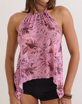 Orseha Top in Mesh Animal Lily Mauve