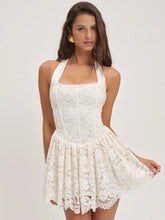 Lakeside Lace Halter Mini Dress