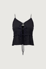 SHEER TIE-FRONT TANK TOP