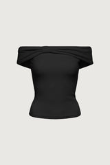 OFF THE SHOULDER BOW TOP
