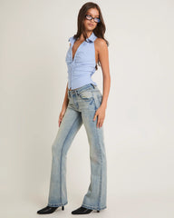 Rita Low Rise Flare Denim Jeans