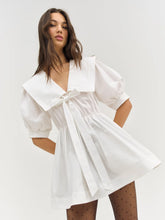 Helena Poplin Puff Sleeve Mini Dress