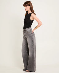 Studio Flare Denim Jeans Black Stone