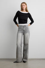 LAYERED BOAT NECK TOP
