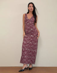 Vatika Maxi Dress in Abstract Leo Spot