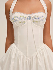 Tea Time Poplin Bustier Mini Dress