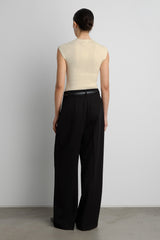 KNIT MOCKNECK TOP