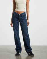 Emmy V Waist Straight Jeans Y2K
