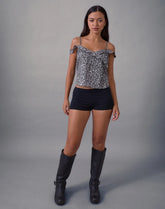 Savira Top in Chiffon Sequin Grey