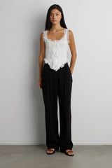RUFFLED LACE TANK TOP