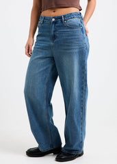 Alexa Mid Rise Denim Jeans Petite Relaxed