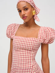 Georgia Gingham Short Sleeve Mini Dress