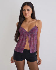Nukara Butterfly Top in Regal Paisley Purple