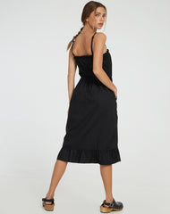 Lennox Midi Dress in Black