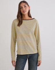 Kumiko Long Sleeve Top in Jersey Yellow and Black