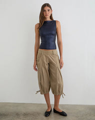 Dudley Vest Top in Drape Sequin Navy