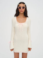 Olina Crochet Mini Dress