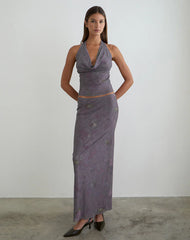 Valila Top in Flare Flower Purple
