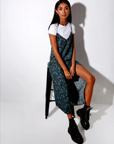 Batis Maxi Dress in Mono Paisley Sage