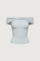 OFF THE SHOULDER BOW TOP