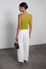 RIBBED SCOOP NECK TANK TOP