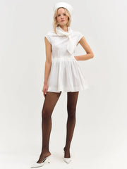 Helena Poplin Scarf Mini Dress
