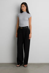 OTTOMAN RIBBED KNIT SLEEVELESS TOP
