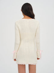 Olina Crochet Mini Dress