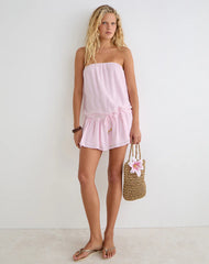 Moka Mini Dress in Crinkle Light Pink